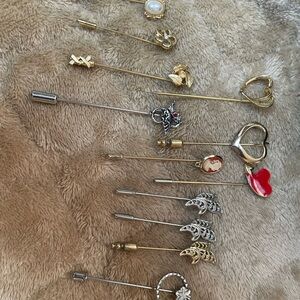 Elegant Gold and Silver Brooch Set